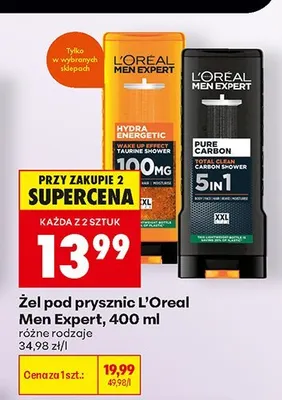 Żel pod prysznic L'Oreal Men Expert Pure Carbon promocja w Biedronka