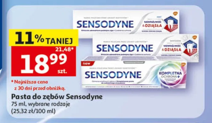Pasta do zębów Sensodyne promocja w Auchan