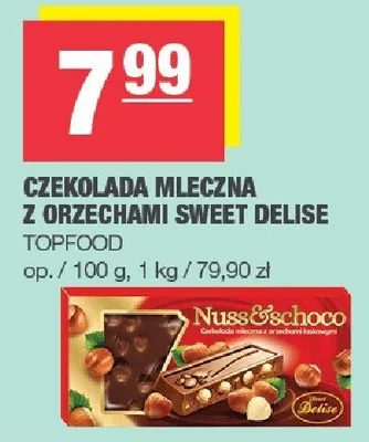 Czekolada mleczna z orzechami Sweet Delise promocja w SPAR