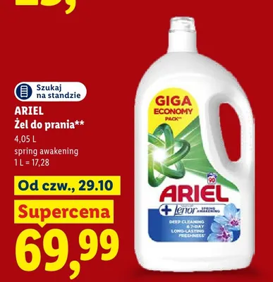 Żel do prania Ariel Spring Awakening promocja w Lidl