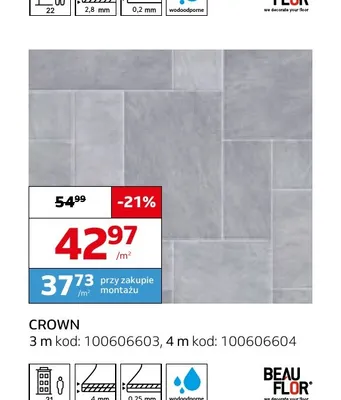 Wykładzina elastyczna Crown promocja w Komfort