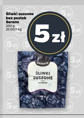 Śliwki suszone bez pestek Sereno promocja w Netto