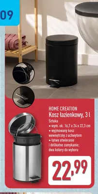Kosz łazienkowy 3 l Home Creation promocja w Aldi