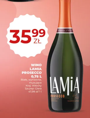 Wino Lamia Prosecco promocja w Duży Ben