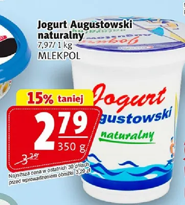 Jogurt Augustowski naturalny Mlekpol promocja w Prim Market