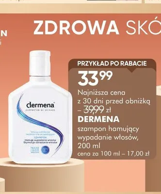 Szampon hamujący wypadanie włosów DERMENA promocja w Super-Pharm