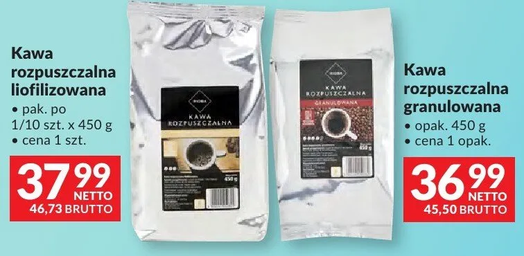 Kawa rozpuszczalna granulowana promocja w Makro