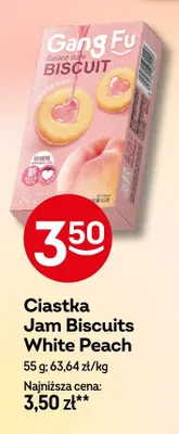Ciastka Jam Biscuits White Peach Gang Fu promocja w Żabka