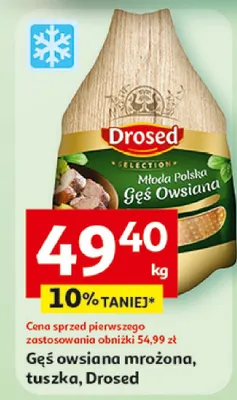 Gęś owsiana mrożona, tuszka promocja w Auchan