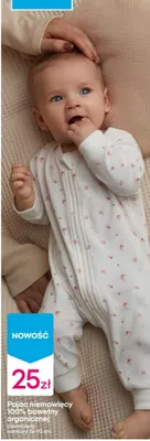 Pajac niemowlęcy 100% bawełny organicznej dziewczęcy promocja w Pepco