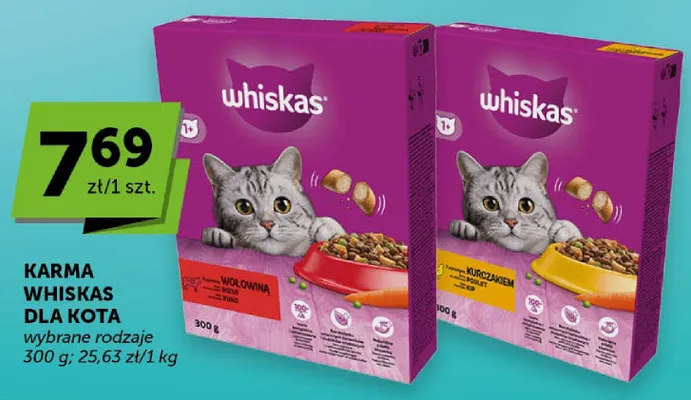 Karma dla kota Whiskas z kurczakiem promocja w ABC