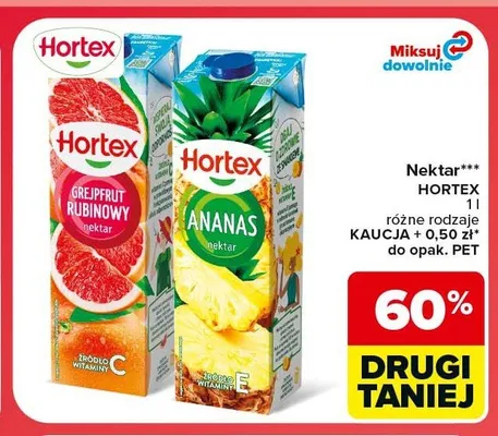 Nektar Hortex ananasowy promocja w Carrefour