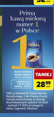 Kawa mielona PRIMA FINEZJA promocja w Carrefour