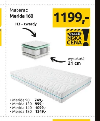 Materac Merida 120 promocja w Black Red White