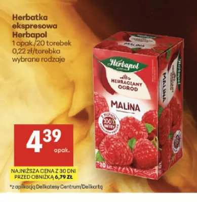 Herbatka ekspresowa Herbapol promocja w Delikatesy Centrum
