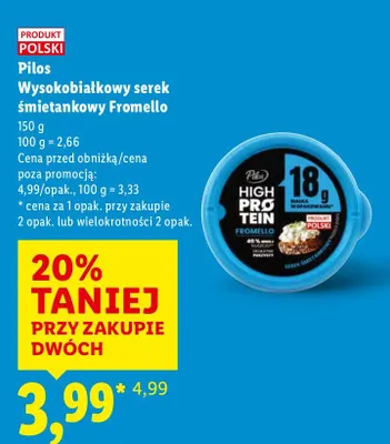 Wysokobiałkowy serek śmietankowy Fromello promocja w Lidl