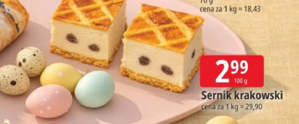 Sernik krakowski promocja w Leclerc