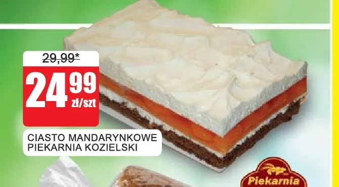 Ciasto mandarynkowe Piekarnia Kozielski promocja w Bingo