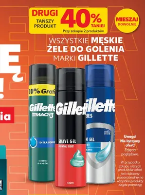 Męskie żele do golenia marki Gillette promocja w Kaufland