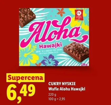 Wafle Aloha Hawajki Cukry Nyskie promocja w Lidl