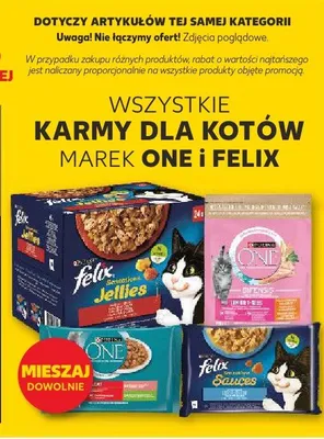 Karmy dla kotów marek One i Felix promocja w Kaufland