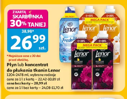 Płyn do płukania tkanin Lenor Sensitive promocja w Auchan