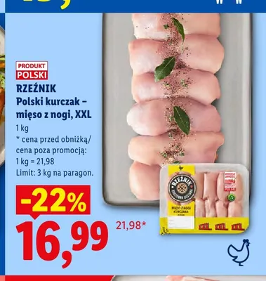 Mięso z nogi polskiego kurczaka XXL Rzeźnik promocja w Lidl