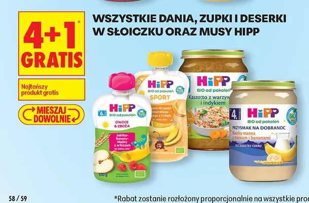 Dania, zupki i deserki w słoiczku oraz musy BIO promocja w Biedronka