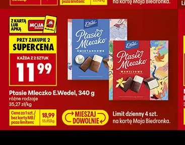 Ptasie Mleczko E.Wedel promocja w Biedronka