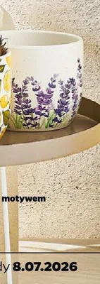 Doniczka ceramiczna z motywem lawendy promocja w Netto