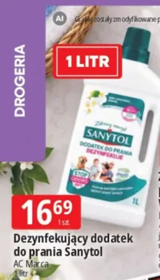 Dezynfekujący dodatek do prania Sanytol promocja w Leclerc