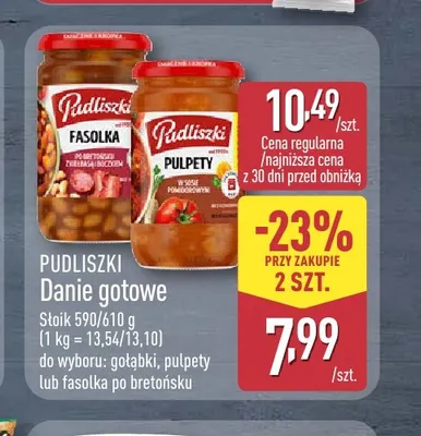 Danie gotowe gołąbki Pudliszki promocja w Aldi