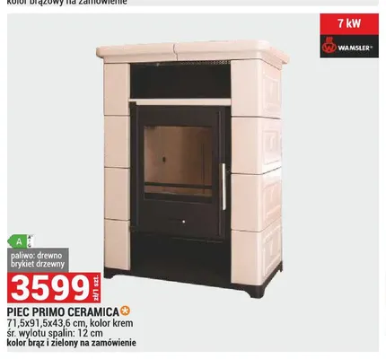 Piec Wamsler Primo Ceramica promocja w Merkury Market