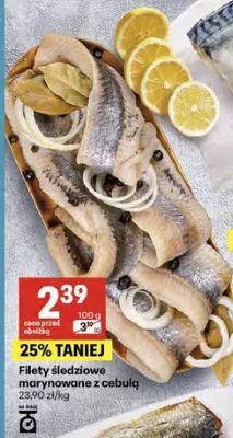 Filety śledziowe marynowane z cebulą promocja w Delikatesy Centrum