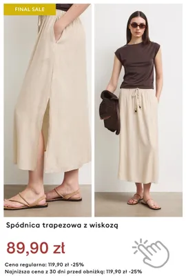 Spódnica trapezowa z wiskozą promocja w Medicine