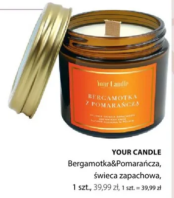 Świeca zapachowa Your Candle Bergamotka&Pomarańcza promocja w Hebe