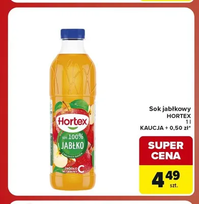 Sok jabłkowy Hortex promocja w Carrefour Market