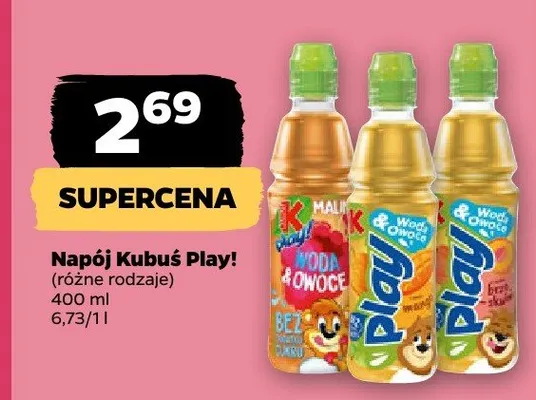 Napój Kubuś Play! różne rodzaje promocja w Netto