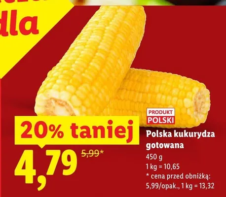 Kukurydza gotowana polska promocja w Lidl