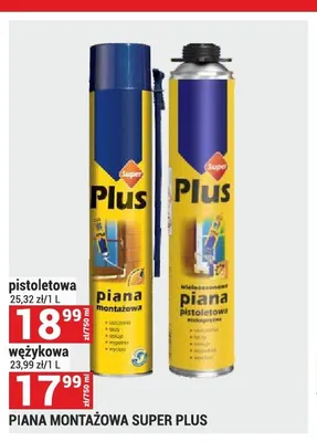 Piana montażowa Super Plus wężykowa promocja w Merkury Market