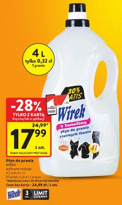 Płyn do prania czarnych tkanin Lanolina promocja w Intermarche