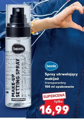 Spray utrwalający makijaż transparentny bevola promocja w Kaufland