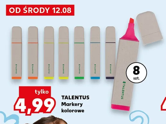Markery kolorowe Talentus 8-pak promocja w Kaufland