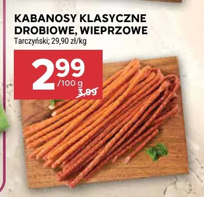 Kabanosy klasyczne drobiowe Tarczyński promocja w Stokrotka