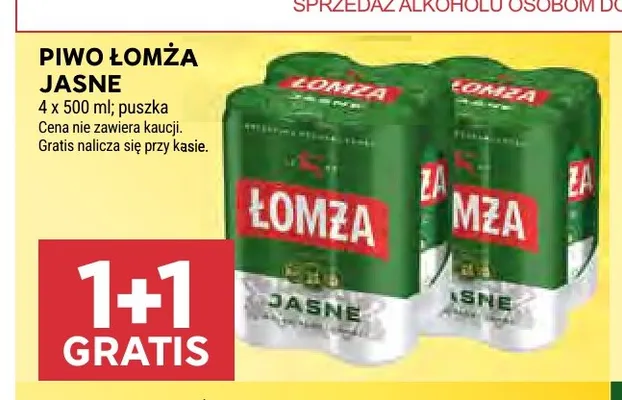 Piwo Łomża 4-pak promocja w Stokrotka