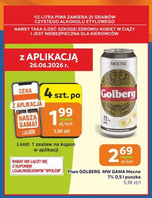 Piwo Golberg Mocne 7% promocja w Społem Częstochowa