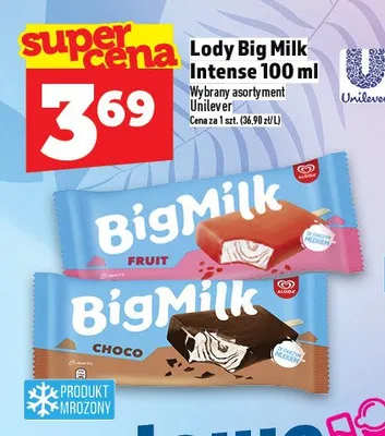 Lody Big Milk Intense Choco Unilever promocja w TOPAZ