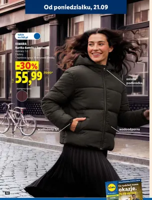 Kurtka damska z kapturem Esmara promocja w Lidl