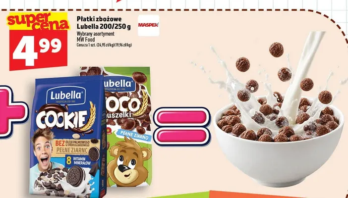 Płatki zbożowe Lubella Cookie promocja w TOPAZ