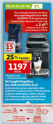 Ekspres do kawy De'Longhi Magnifica Evo Milk ECAM290.51.B promocja w Auchan